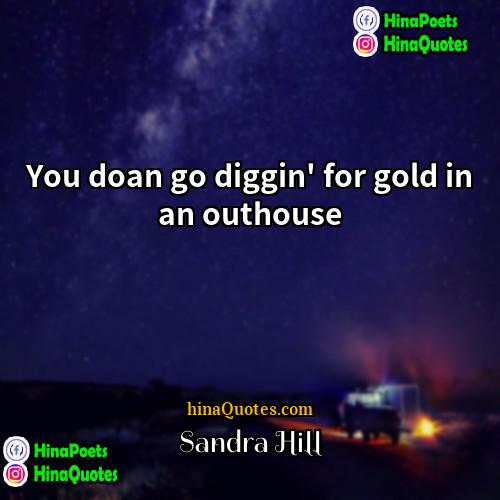 Sandra Hill Quotes | You doan go diggin' for gold in